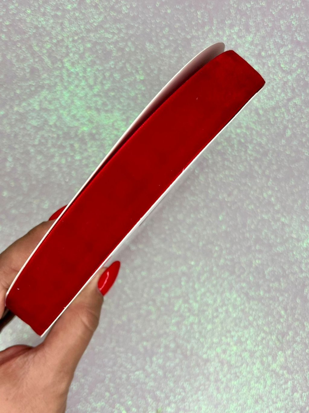 Fita Veludo n°5 Mili Cor22-VERMELHO 25mm 05mt