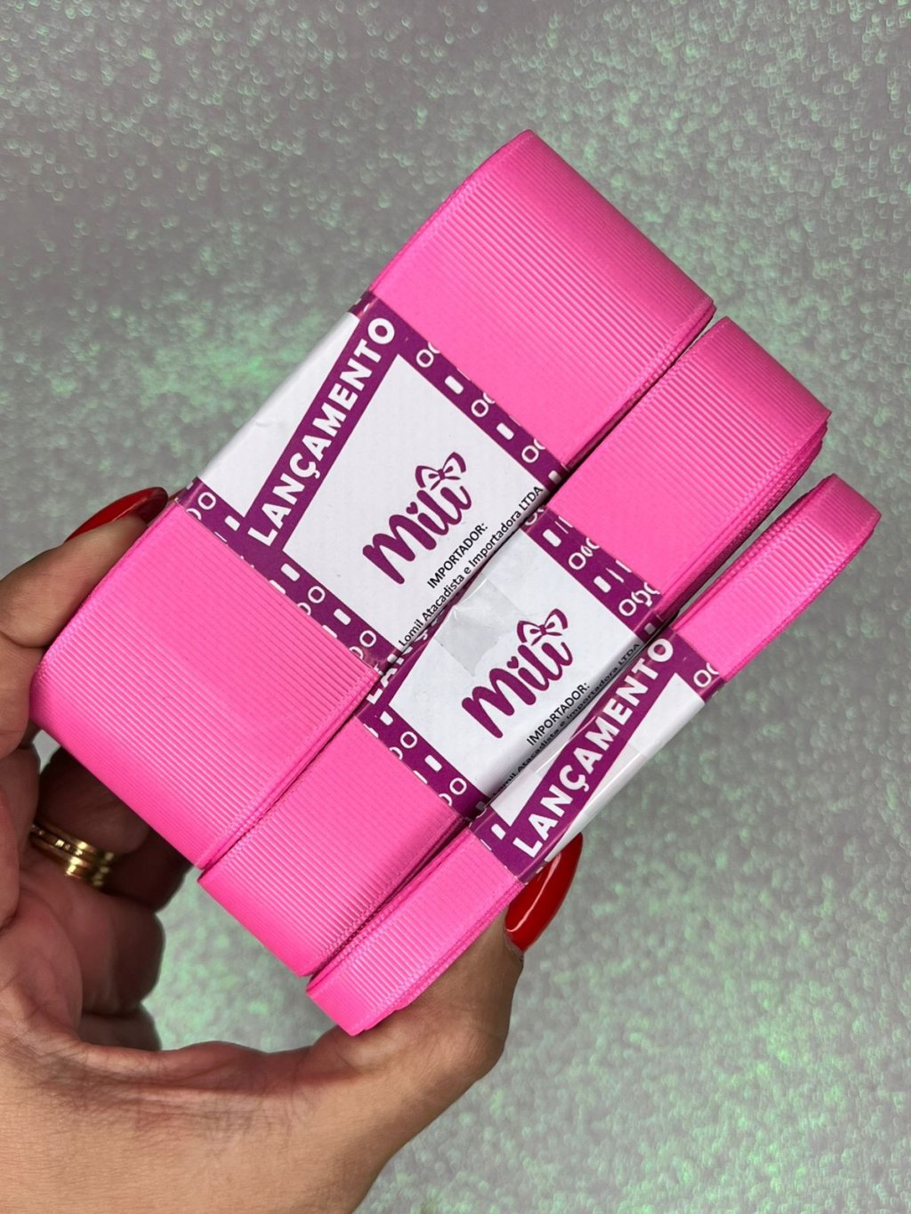 Fita Gorgurão Lisa Mili Cor199-ROSA SCARPY 10mt