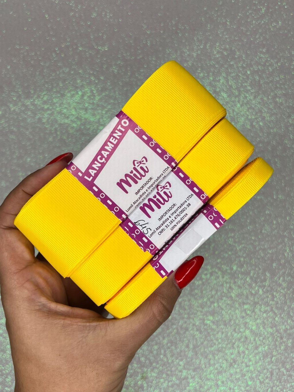 Fita Gorgurão Lisa Mili Cor645-DAFFODIL 10mt