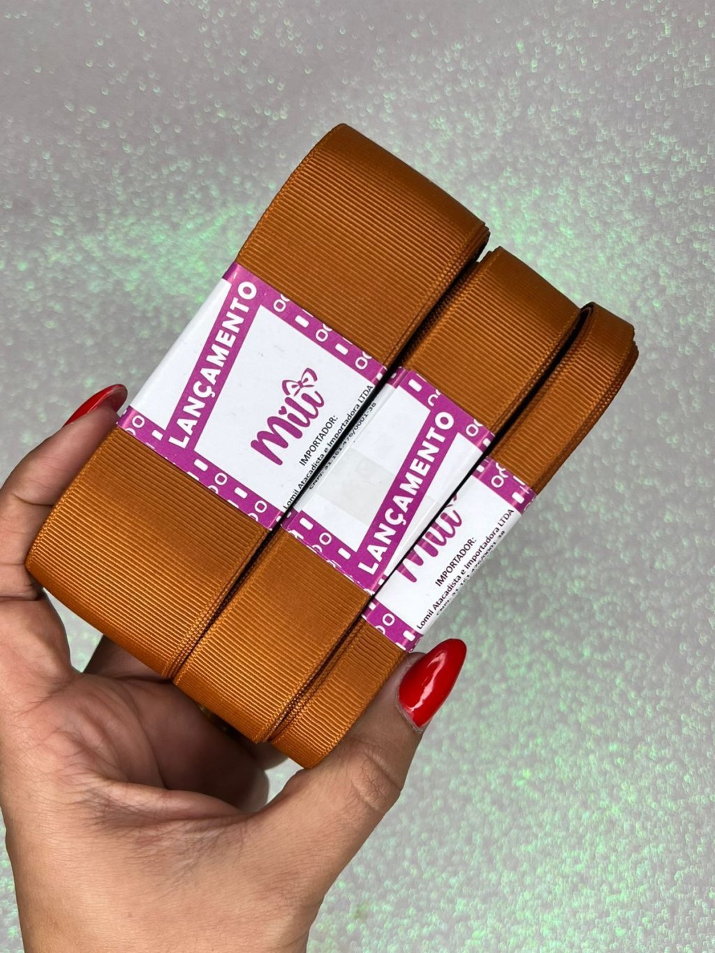 Fita Gorgurão Lisa Mili Cor785-COPPER 10mt