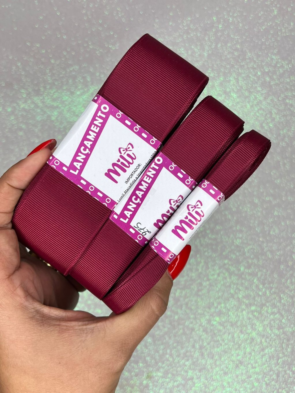 Fita Gorgurão Lisa Mili Cor275-WINE 10mt