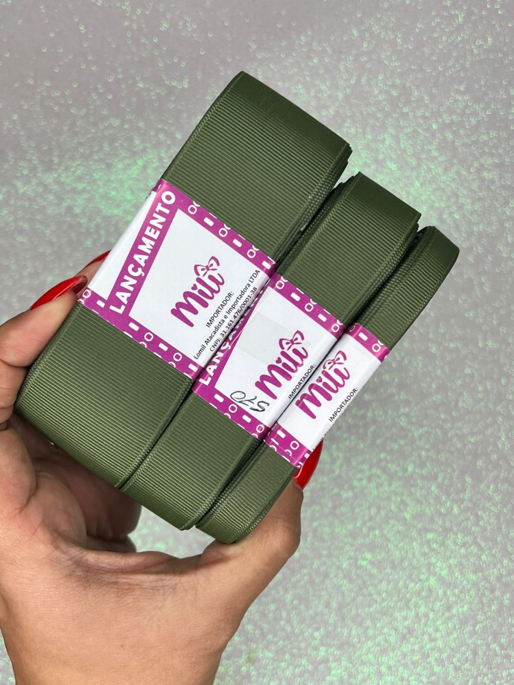 Fita Gorgurão Lisa Mili Cor570-MOSS 10mt