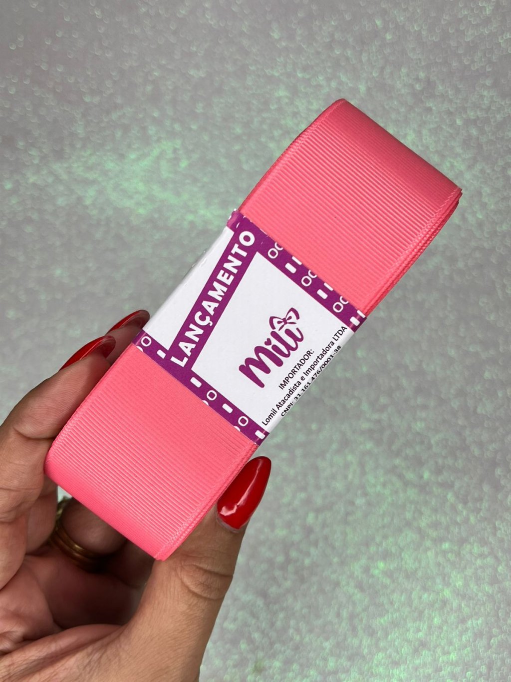Fita Gorgurão Lisa Mili Cor210-CORAL ROSE 10mt