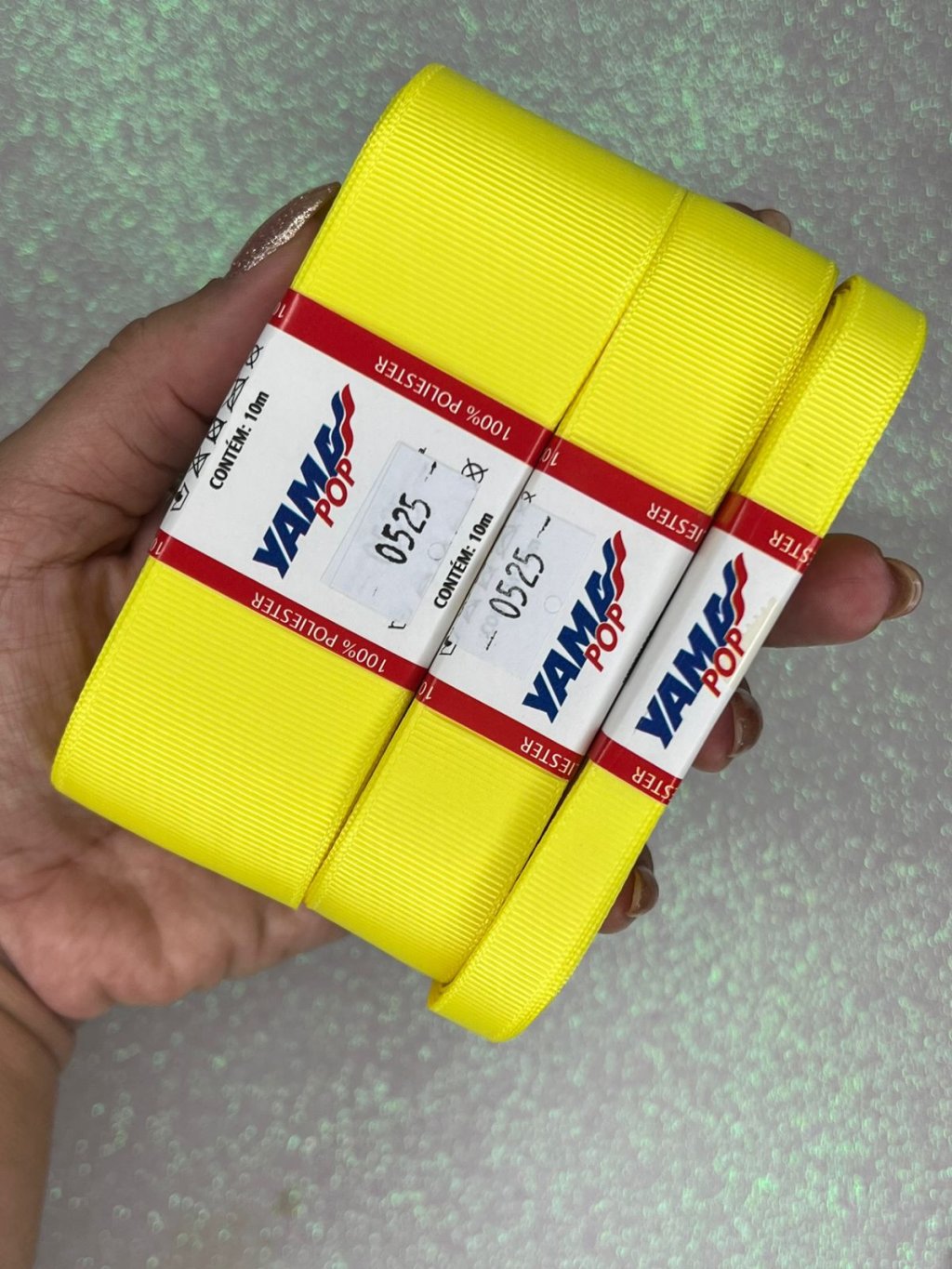 Fita Gorgurão Lisa YamaPOP Cor525-PISTACHIO 10mt