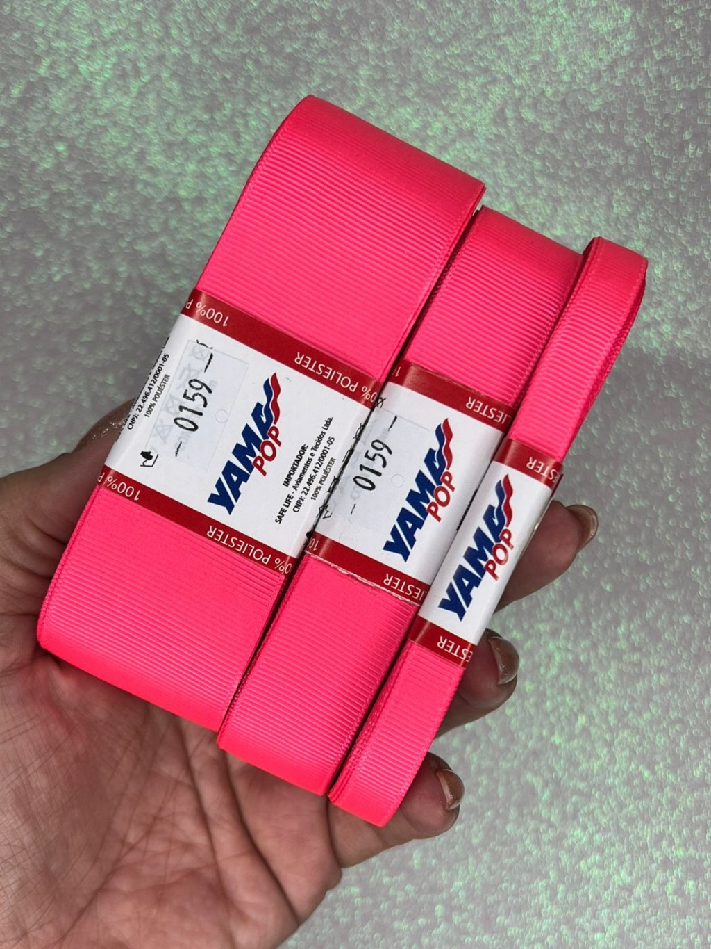 Fita Gorgurão Lisa YamaPOP Cor159-PASSION FRUIT 10mt