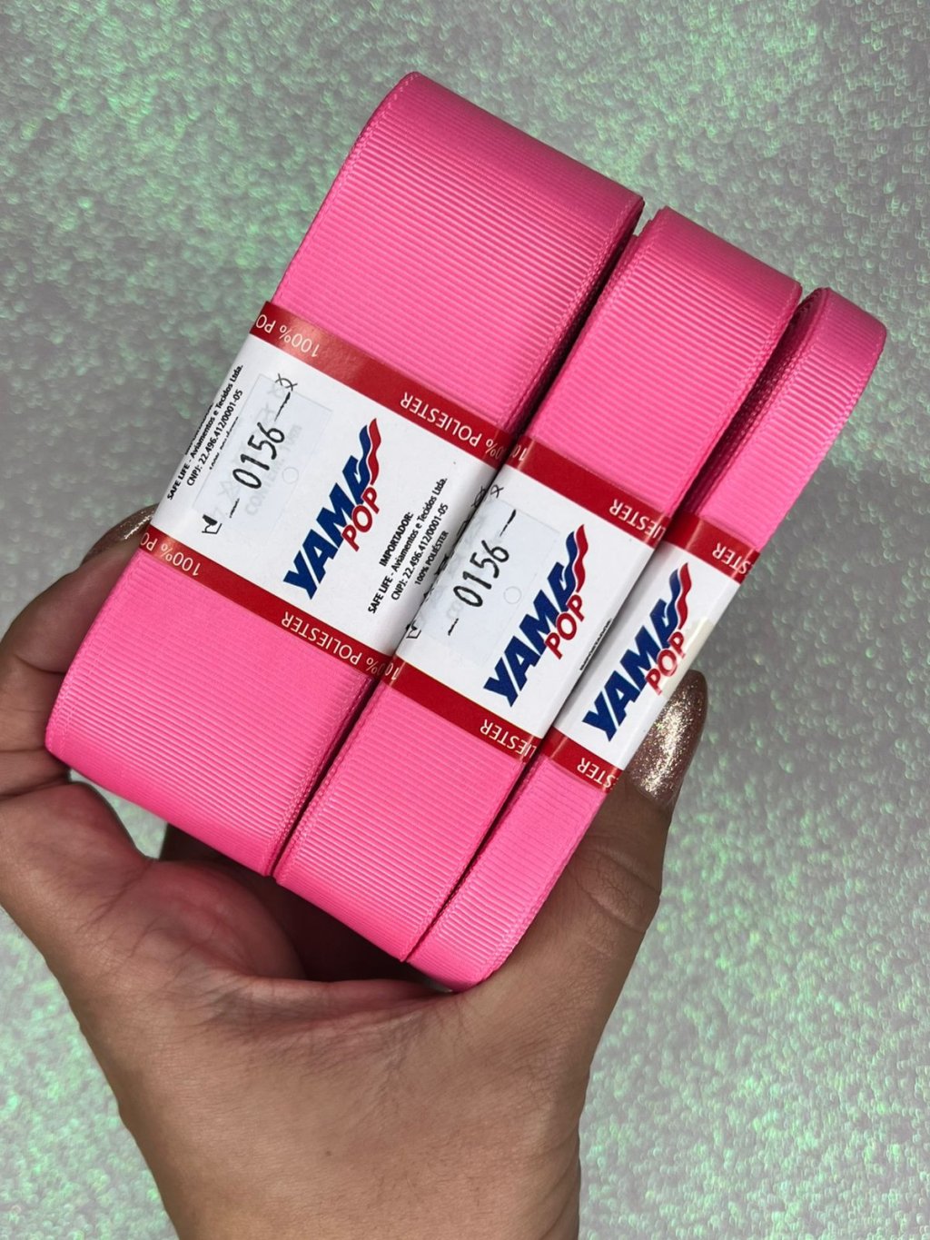 Fita Gorgurão Lisa YamaPOP Cor156-HOT PINK 10mt
