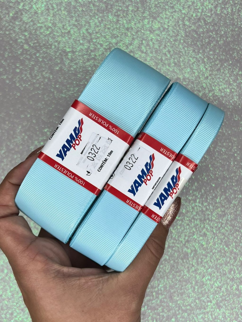 Fita Gorgurão Lisa YamaPOP Cor322-OCEAN BLUE 10mt