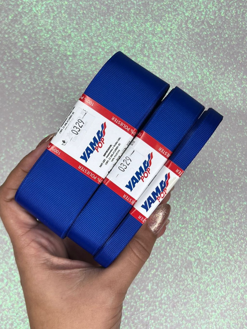 Fita Gorgurão Lisa YamaPOP Cor329-COBALT 10mt