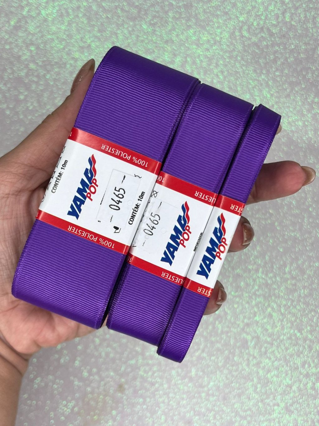 Fita Gorgurão Lisa YamaPOP Cor465-PURPLE 10mt