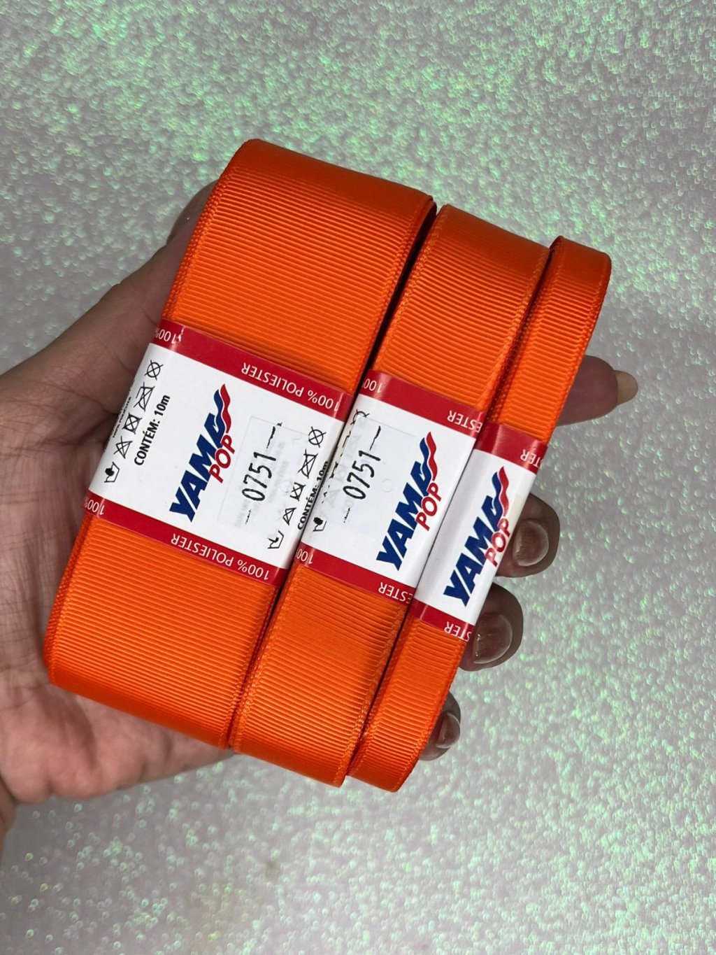 Fita Gorgurão Lisa YamaPOP Cor751-RUSSET ORANGE 10mt