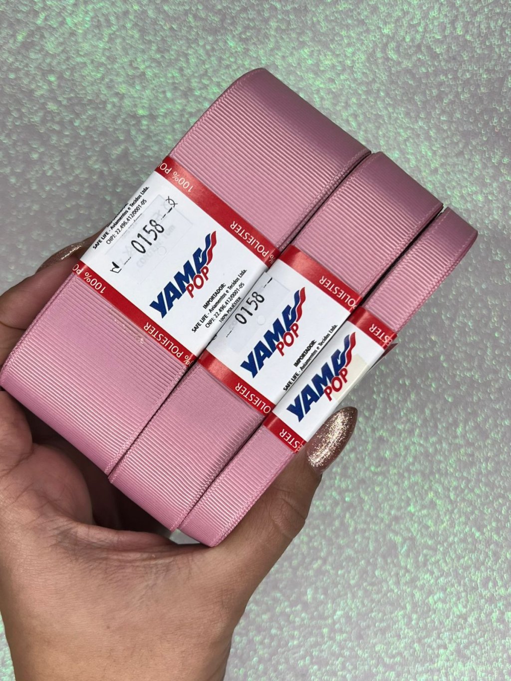 Fita Gorgurão Lisa YamaPOP Cor158-QUARTZ 10mt