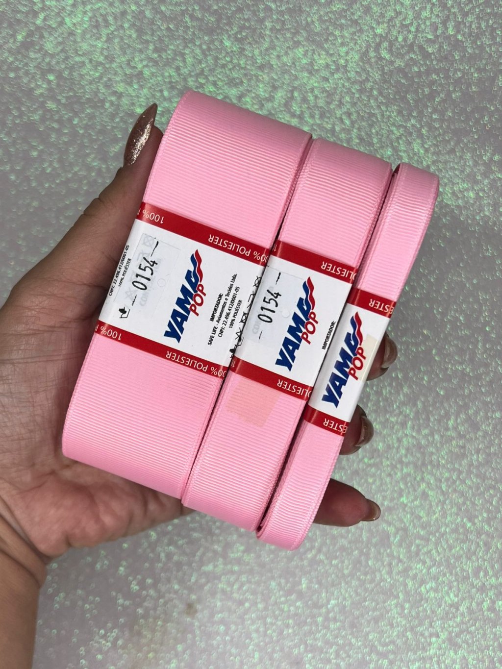 Fita Gorgurão Lisa YamaPOP Cor154-ROSE PINK 10mt