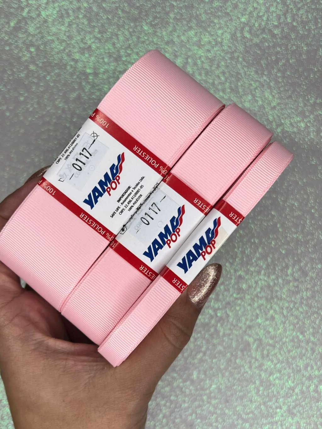 Fita Gorgurão Lisa YamaPOP Cor117-LT PINK 10mt