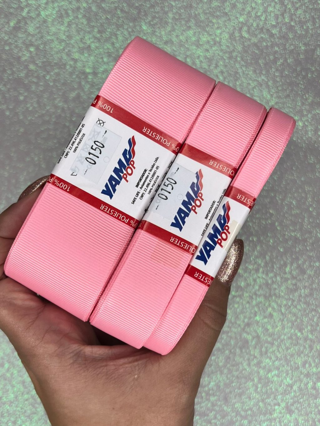 Fita Gorgurão Lisa YamaPOP Cor150-PINK 10mt