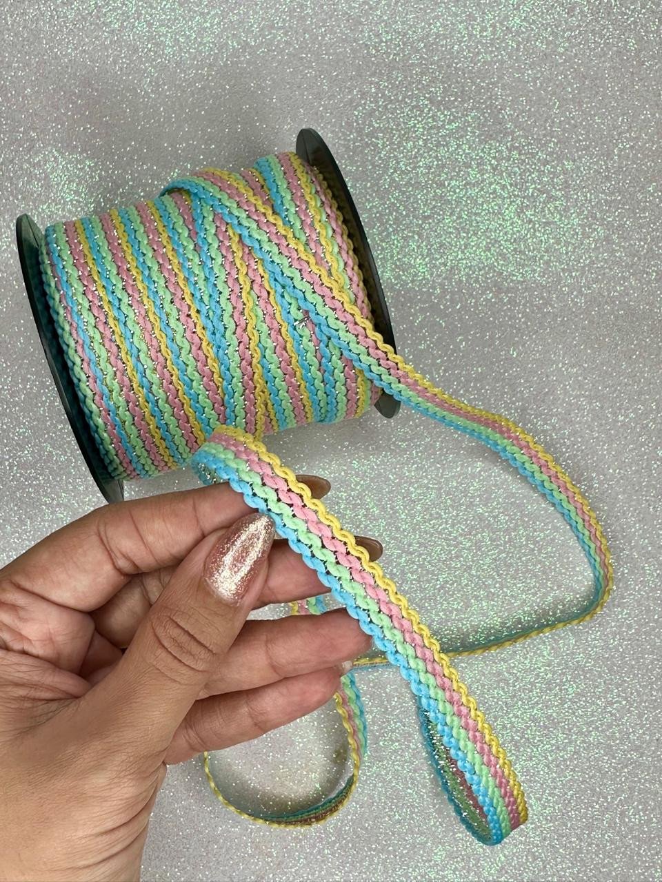 Fita Passamanaria Onda FB Mili Ref:DM150 CANDY C/AMARELO 13mm 05mt