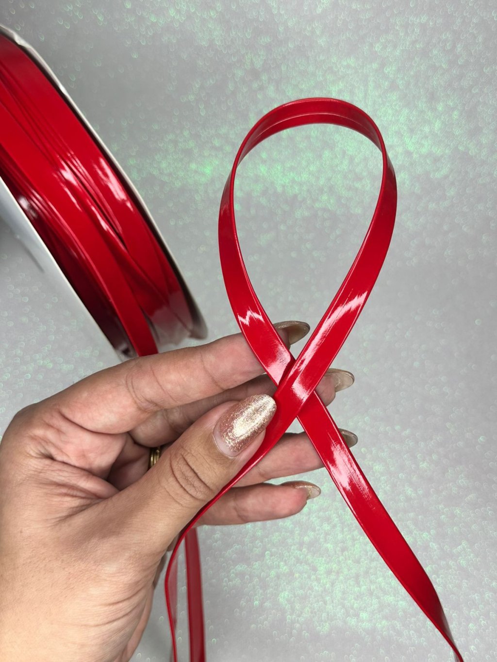 Tira Napa Verniz PatImport Ref:50147 VERMELHO 10mm metro