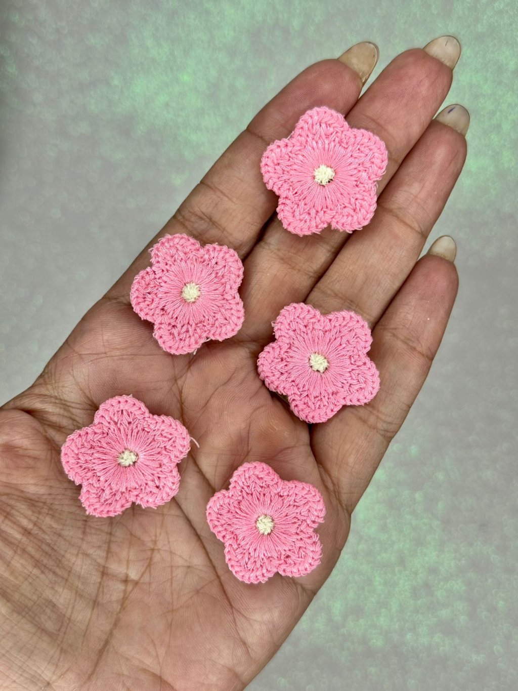 Aplique Flor Crochê PatImport Ref:50155 ROSA 30mm 05und