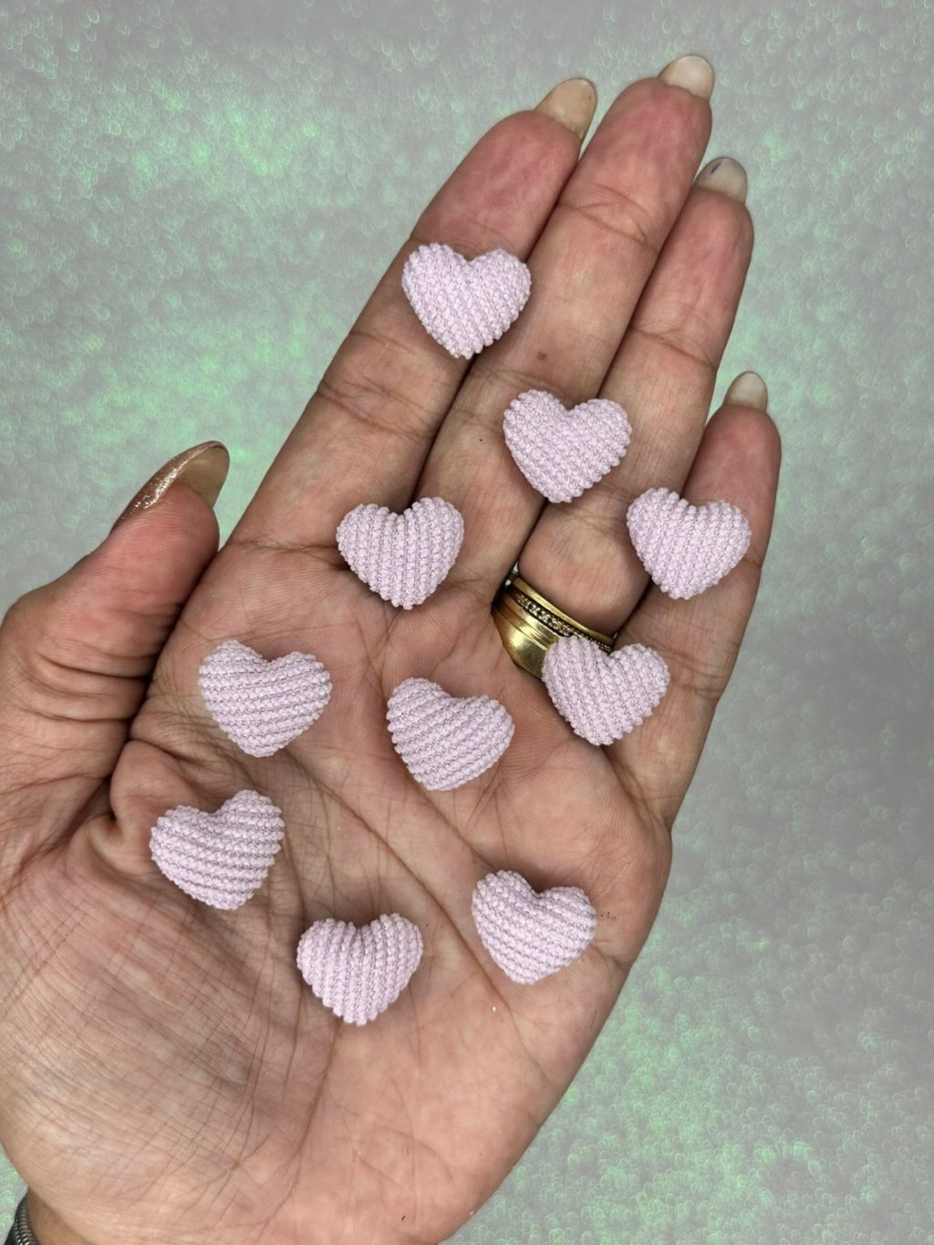 Aplique Coração Cotelê PP PatImport Ref:50157 LAVANDA 18mm 05und