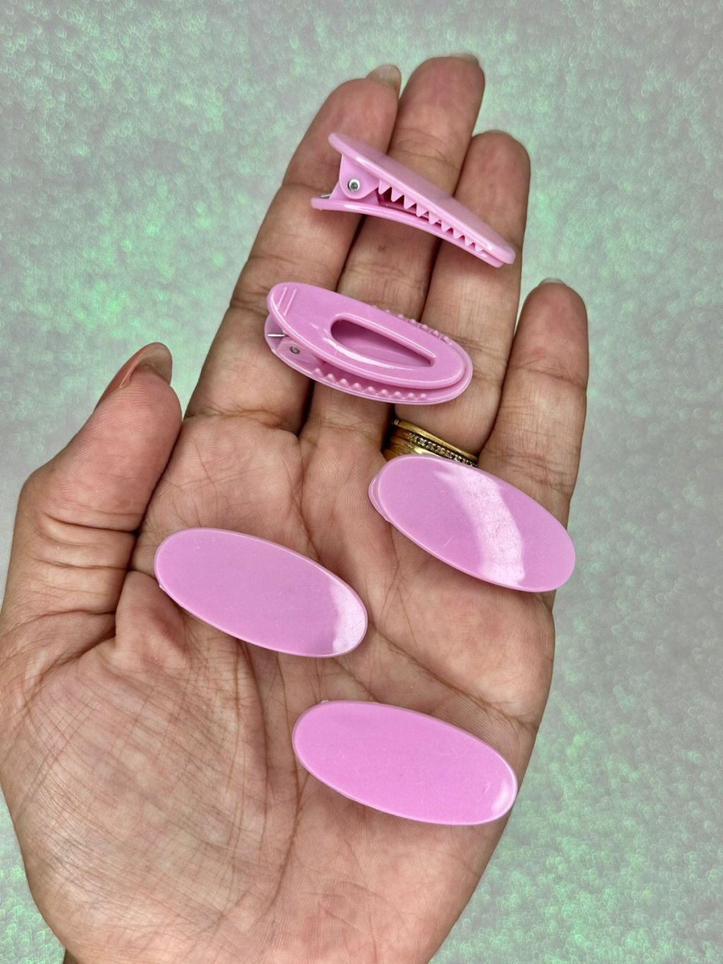 Bico Pato Plástico Oval Lomil Ref:50160 ROSA SECO 4cm 10und