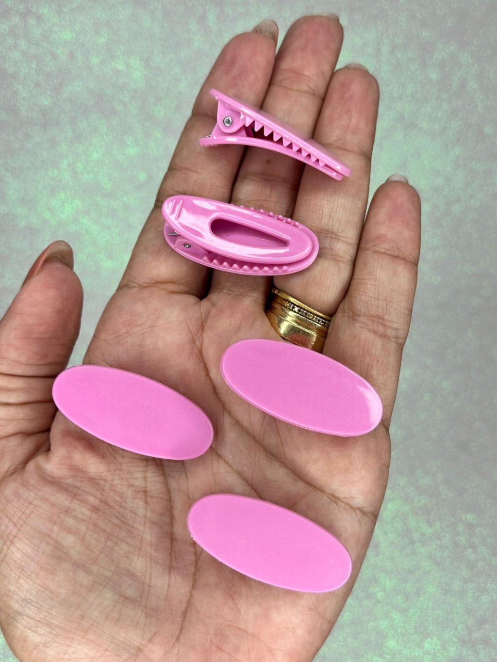 Bico Pato Plástico Oval Lomil Ref:50160 ROSE 4cm 10und