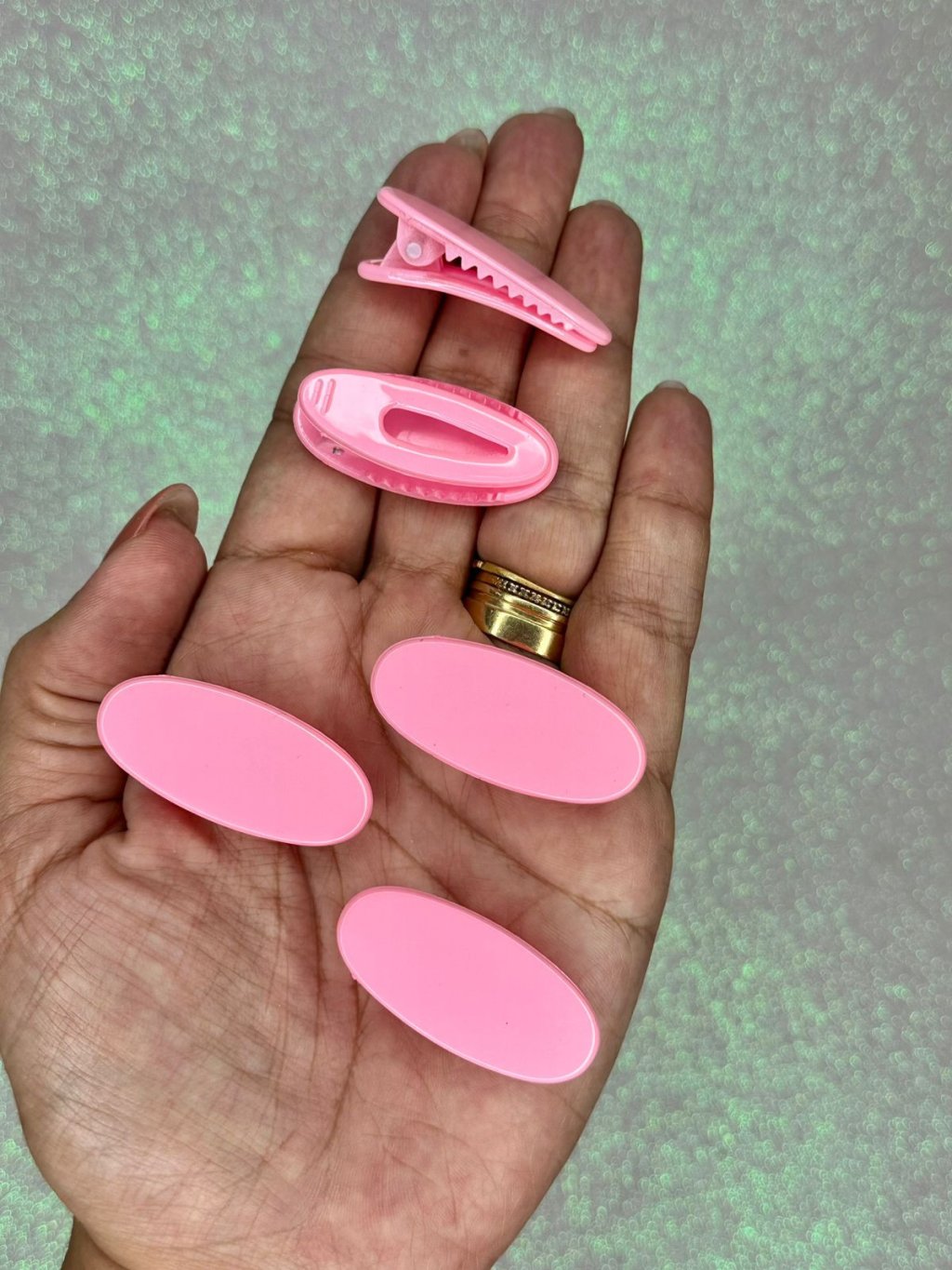 Bico Pato Plástico Oval Lomil Ref:50160 ROSA 4cm 10und