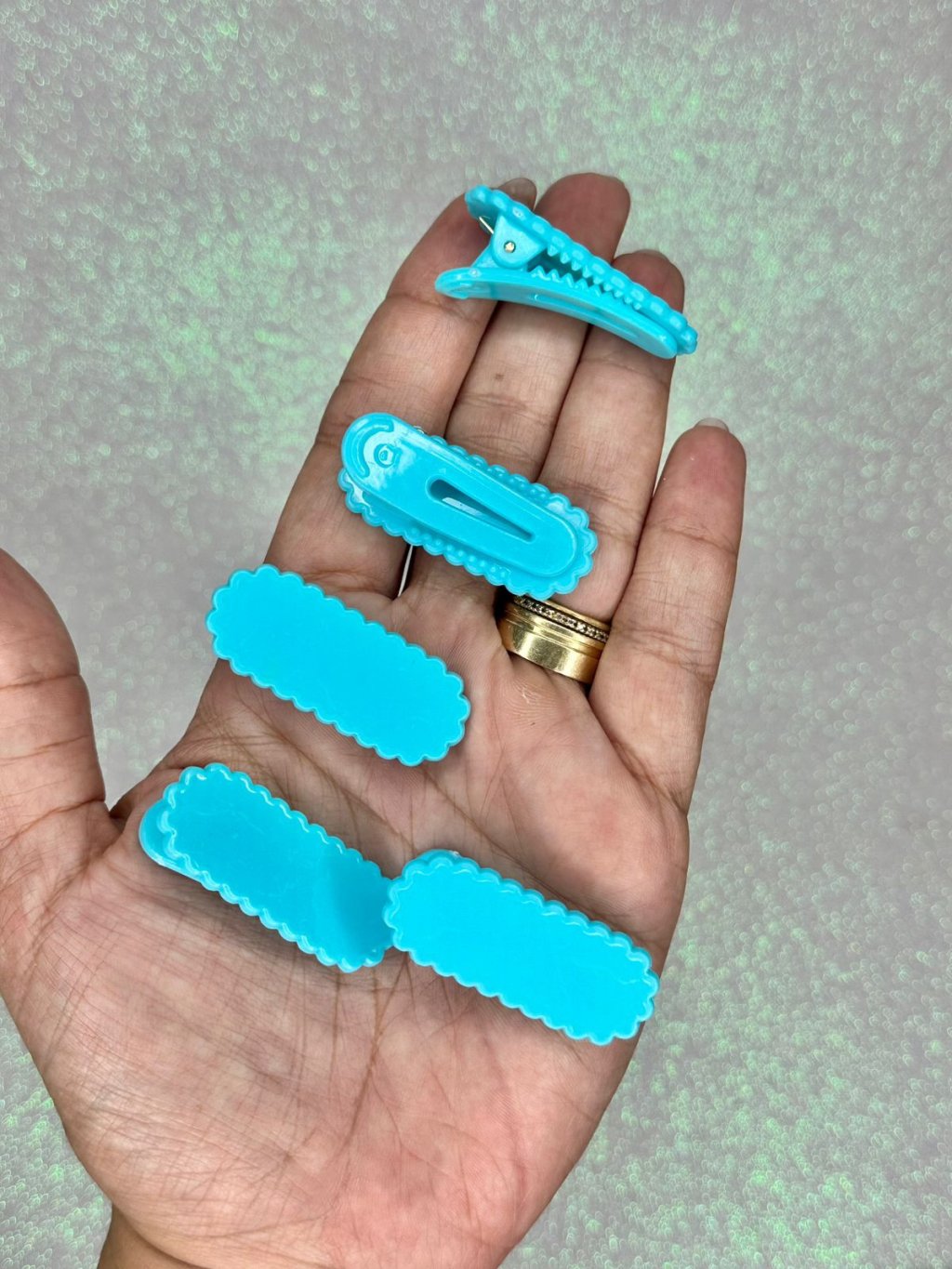 Bico Pato Plástico Onda Lomil Ref:50160 AZUL 4cm 10und