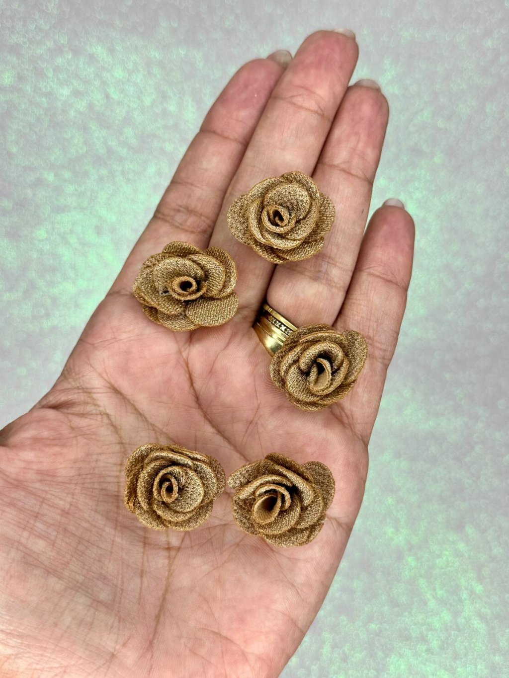 Rosa tecido poliéster Lomil Ref:38182 BEGE ESCURO 30mm 05und