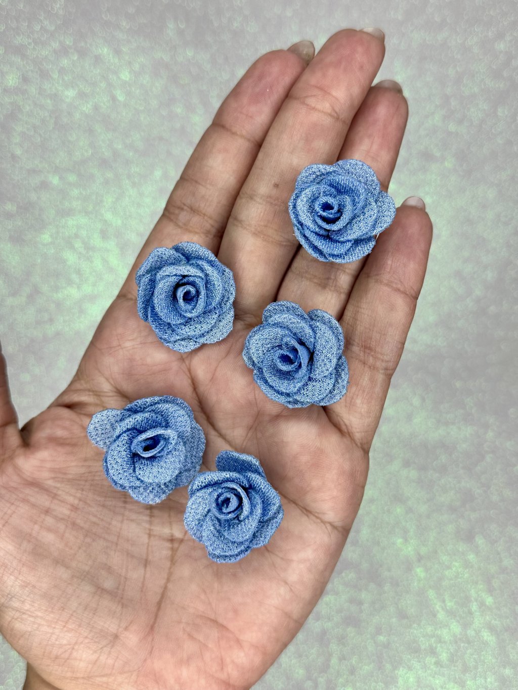 Rosa tecido poliéster Lomil Ref:38182 AZUL SECO 30mm 05und