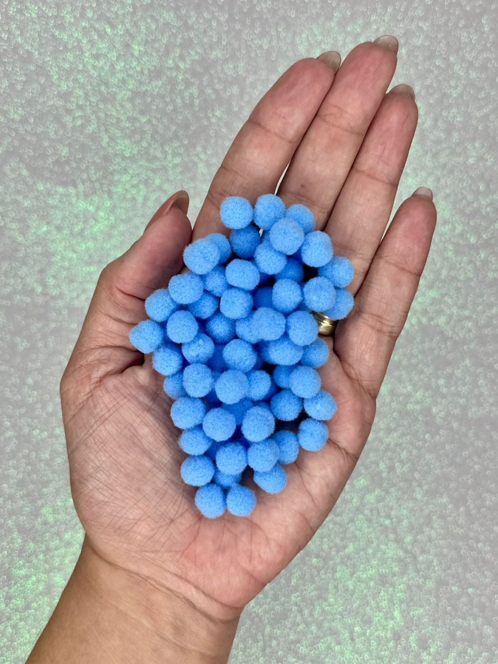 Pompom pp Yama Poliamida Ref2232 AZUL SECO 10mm 100und