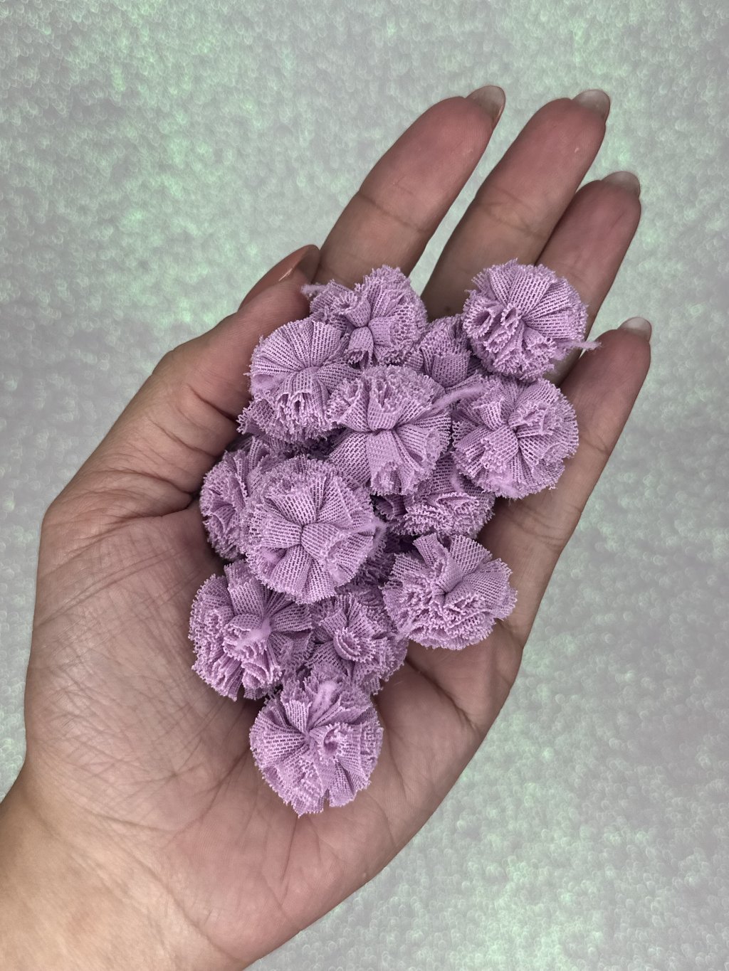 Pompom Tecido Malha Lomil Ref:50171 LAVANDA 25mm 10und