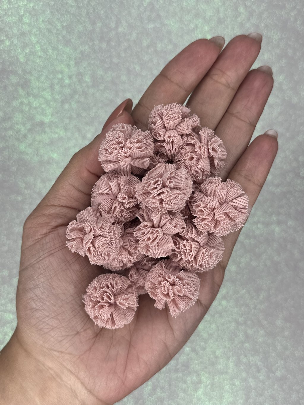 Pompom Tecido Malha Lomil Ref:50171 NUDE CLARO 25mm 10und