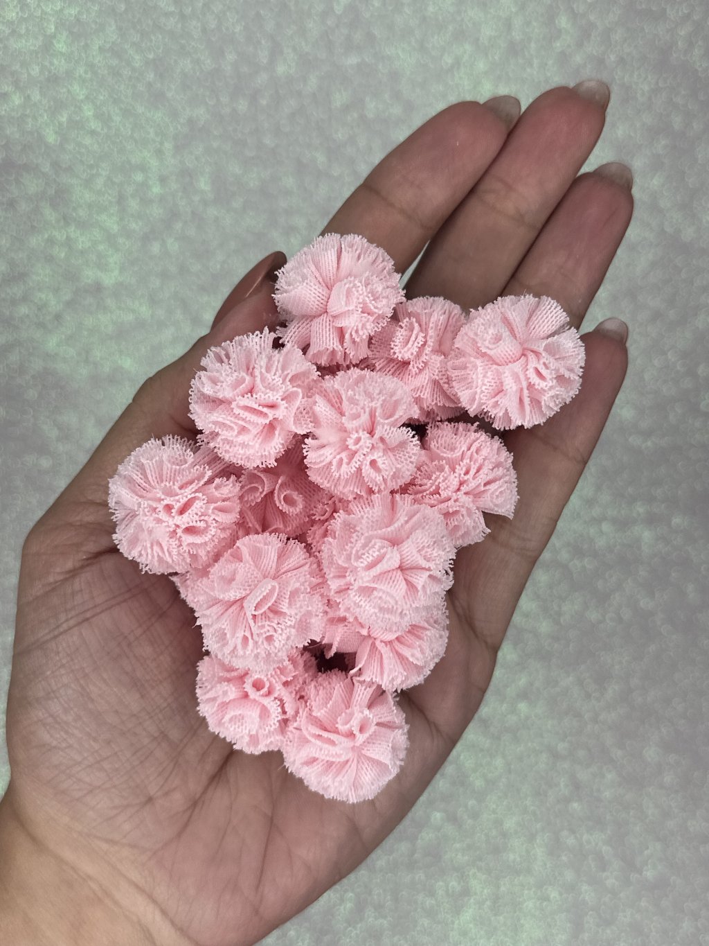 Pompom Tecido Malha Lomil Ref:50171 ROSA CLARO 25mm 10und