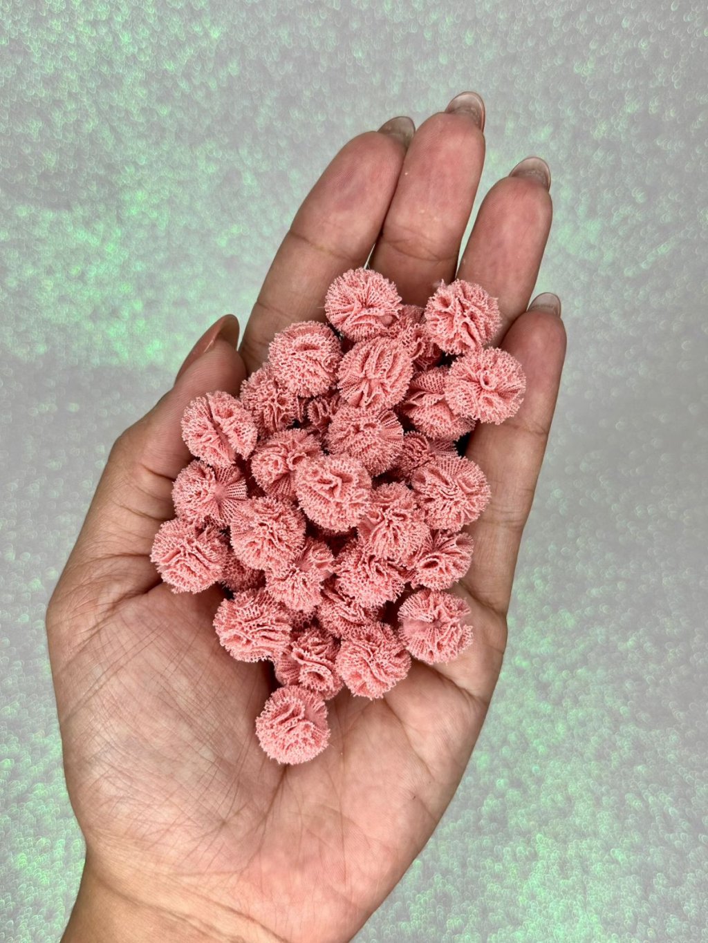 Pompom Tecido Malha Lomil Ref:50172 NUDE 15mm 20und