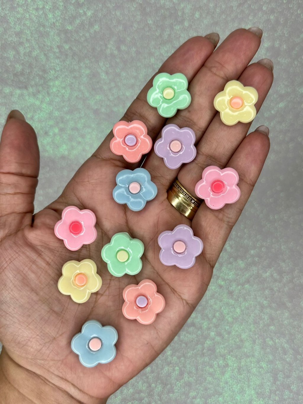 Aplique Flor Candy Resina Lomil Ref:50174 COLOR 20mm 05und