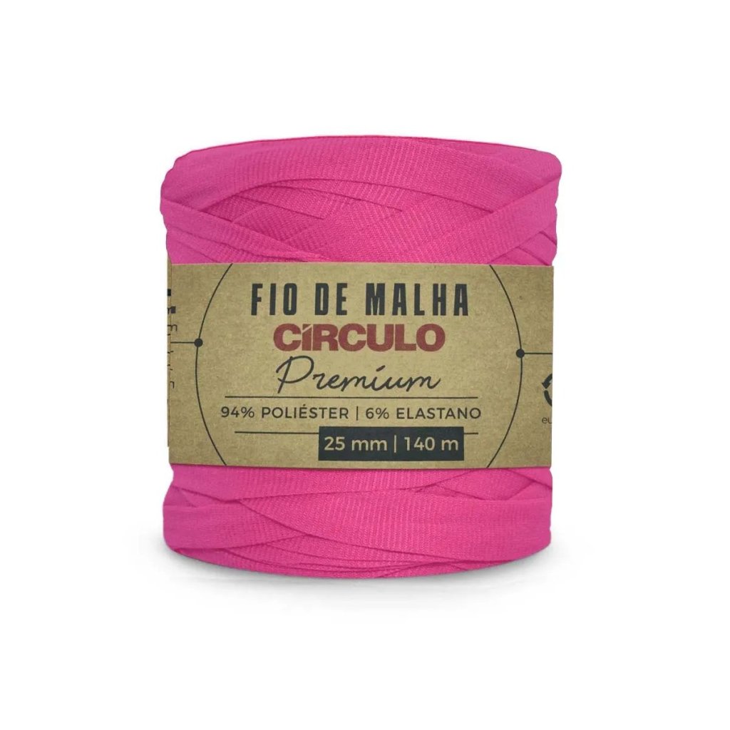 Fio Malha Circulo Premium Cor3230-ROSA TROPICAL 25mm 140mt