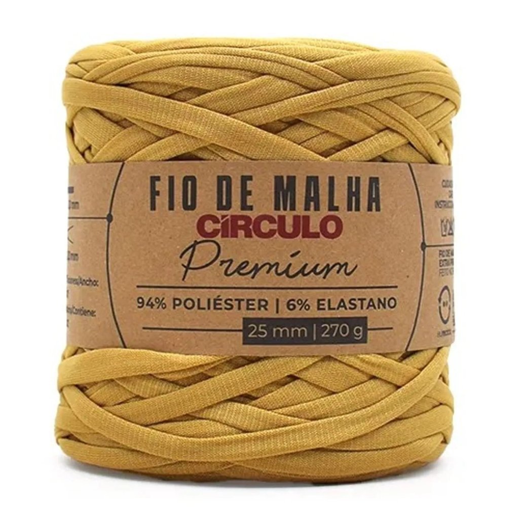 Fio Malha Circulo Premium Cor7091-MARMELO 25mm 140mt