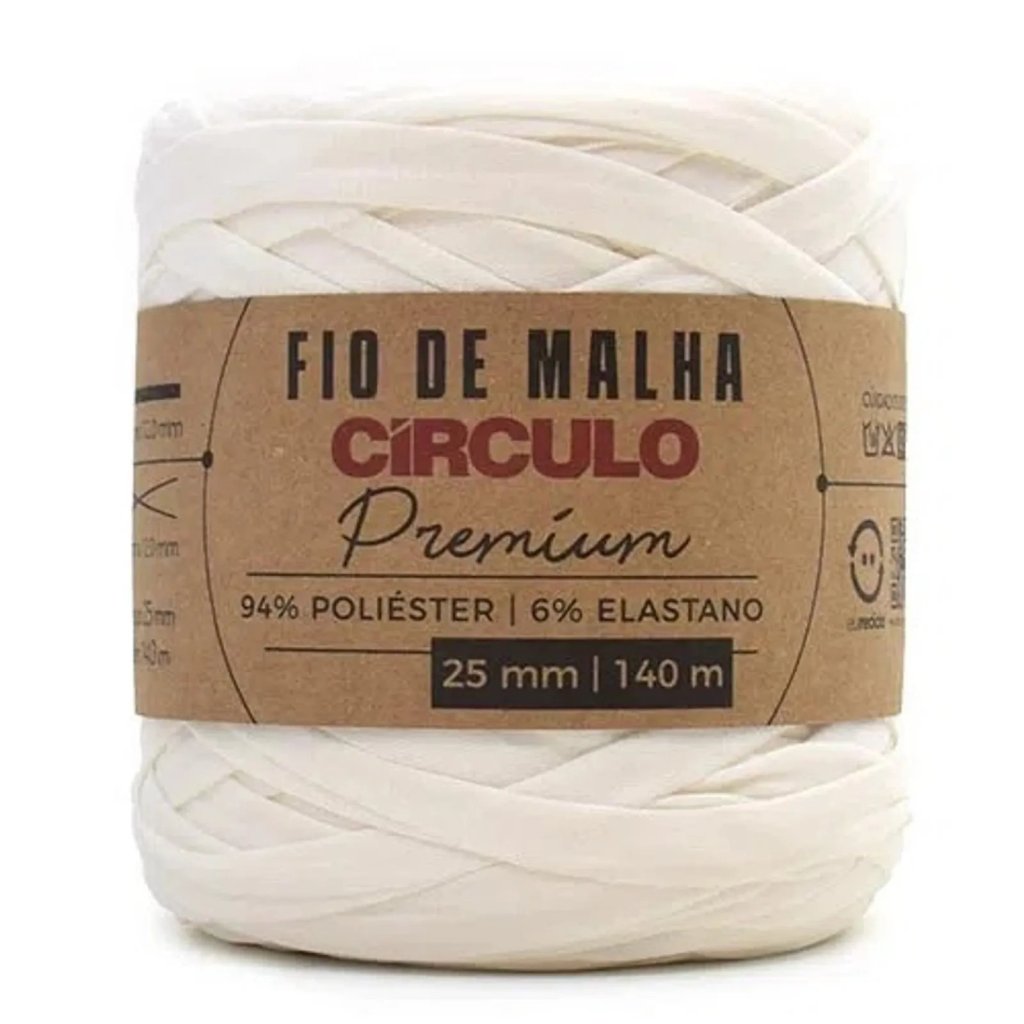 Fio Malha Circulo Premium Cor7684-PORCELANA 25mm 140mt