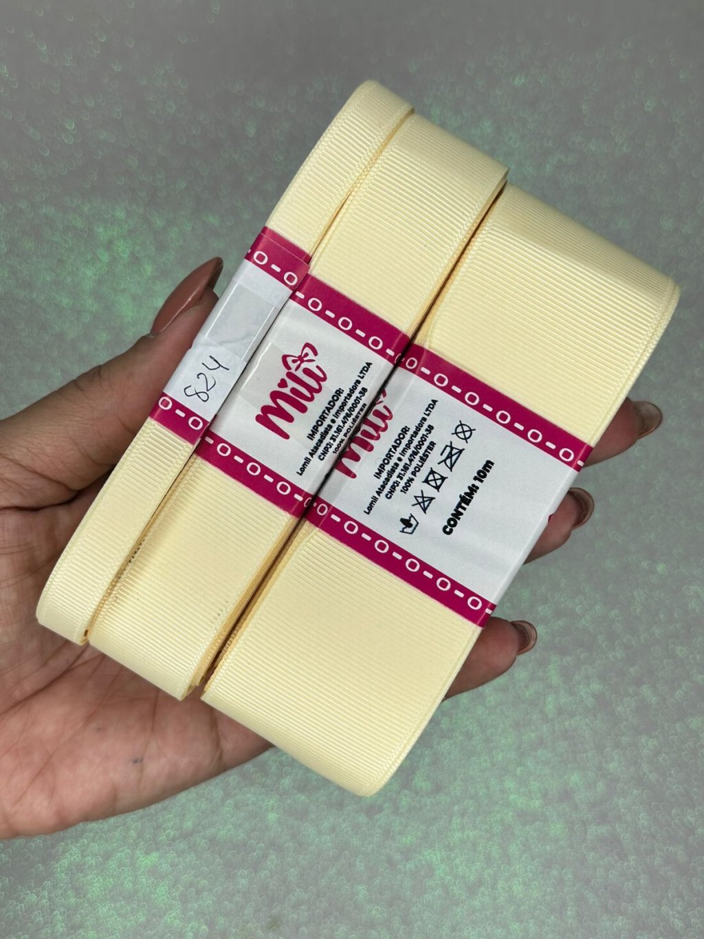 Fita Gorgurão Lisa Mili Cor824-TAUPE 10mt