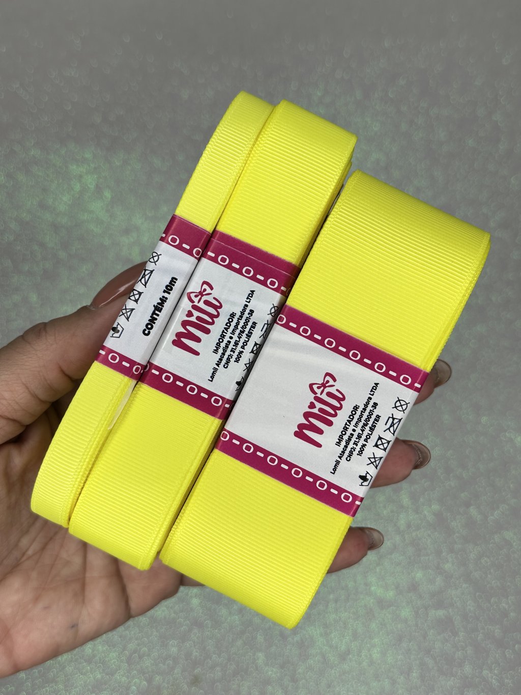 Fita Gorgurão Lisa Mili Cor525-PISTACHIO 10mt