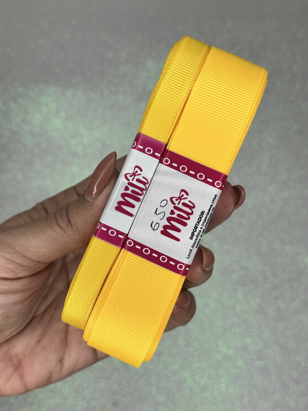 Fita Gorgurão Lisa Mili Cor650-MAIZE 10mt