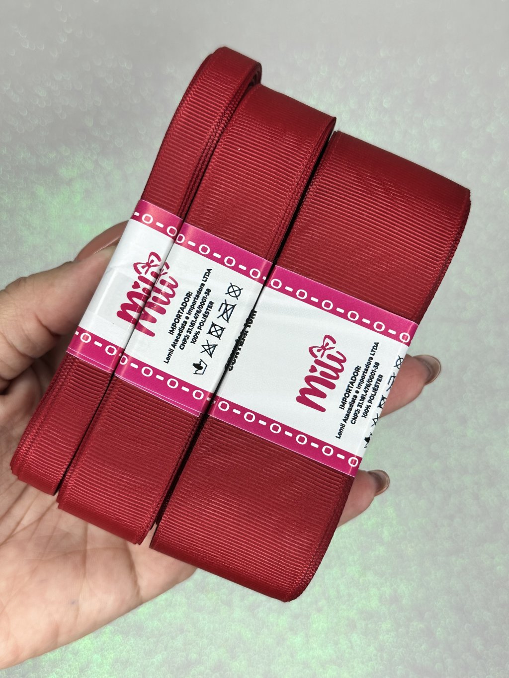 Fita Gorgurão Lisa Mili Cor260-SCARLET 10mt