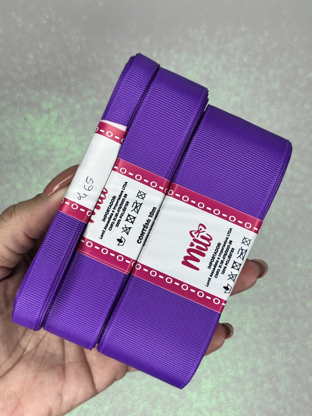 Fita Gorgurão Lisa Mili Cor465-PURPLE 10mt