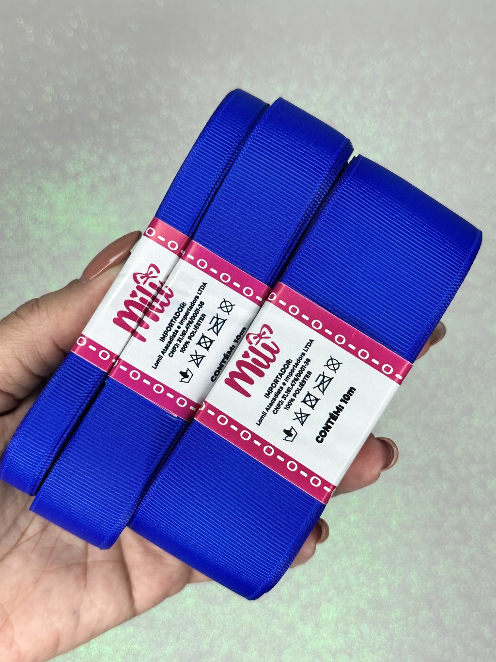 Fita Gorgurão Lisa Mili Cor329-COBALT 10mt