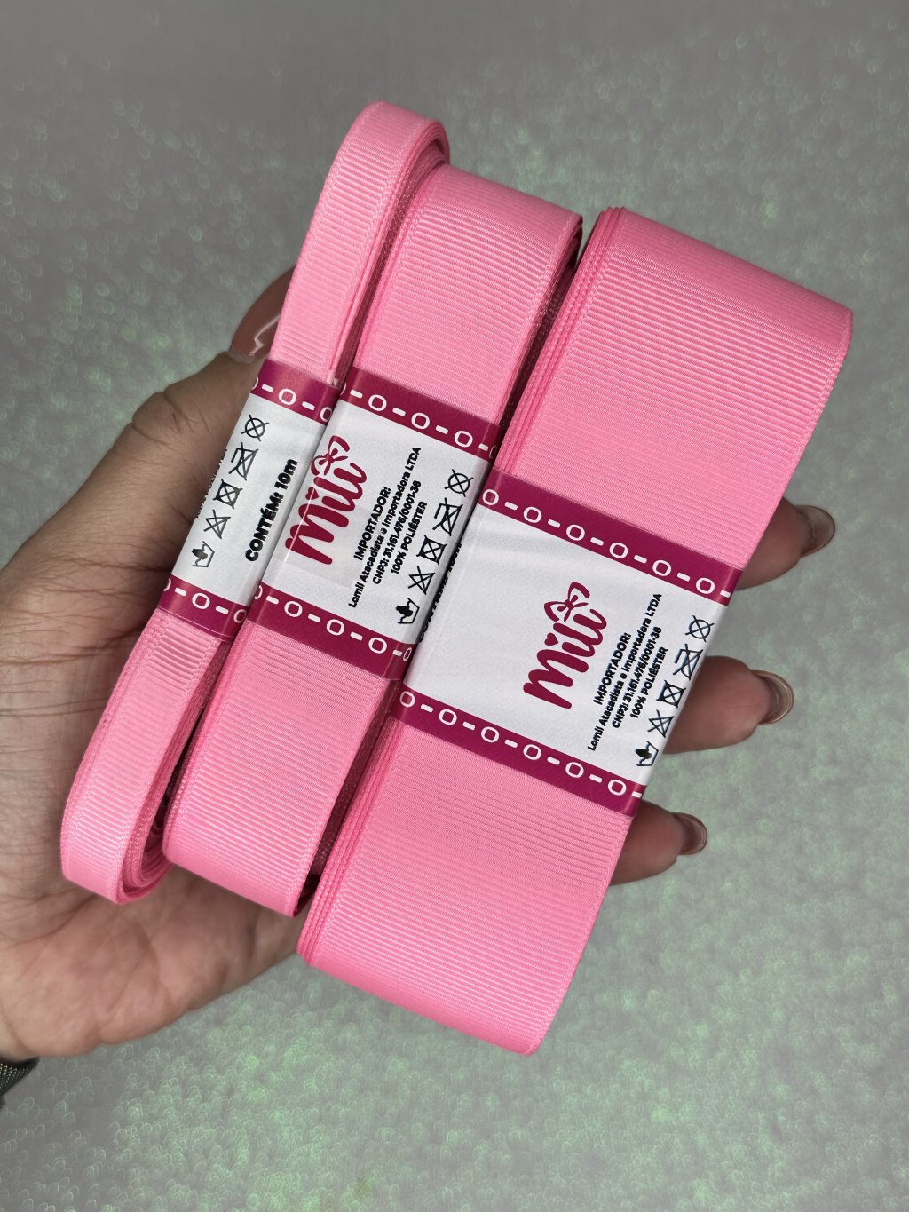 Fita Gorgurão Lisa Mili Cor153-SHERBET 10mt