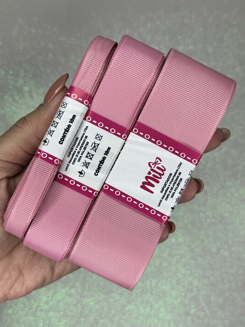 Fita Gorgurão Lisa Mili Cor149-WILD ROSE 10mt