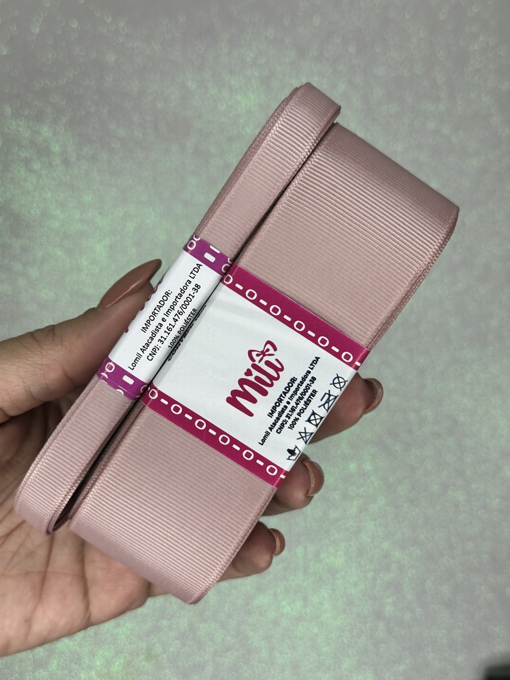 Fita Gorgurão Lisa Mili Cor164-ANTIQUE MAUVE 10mt