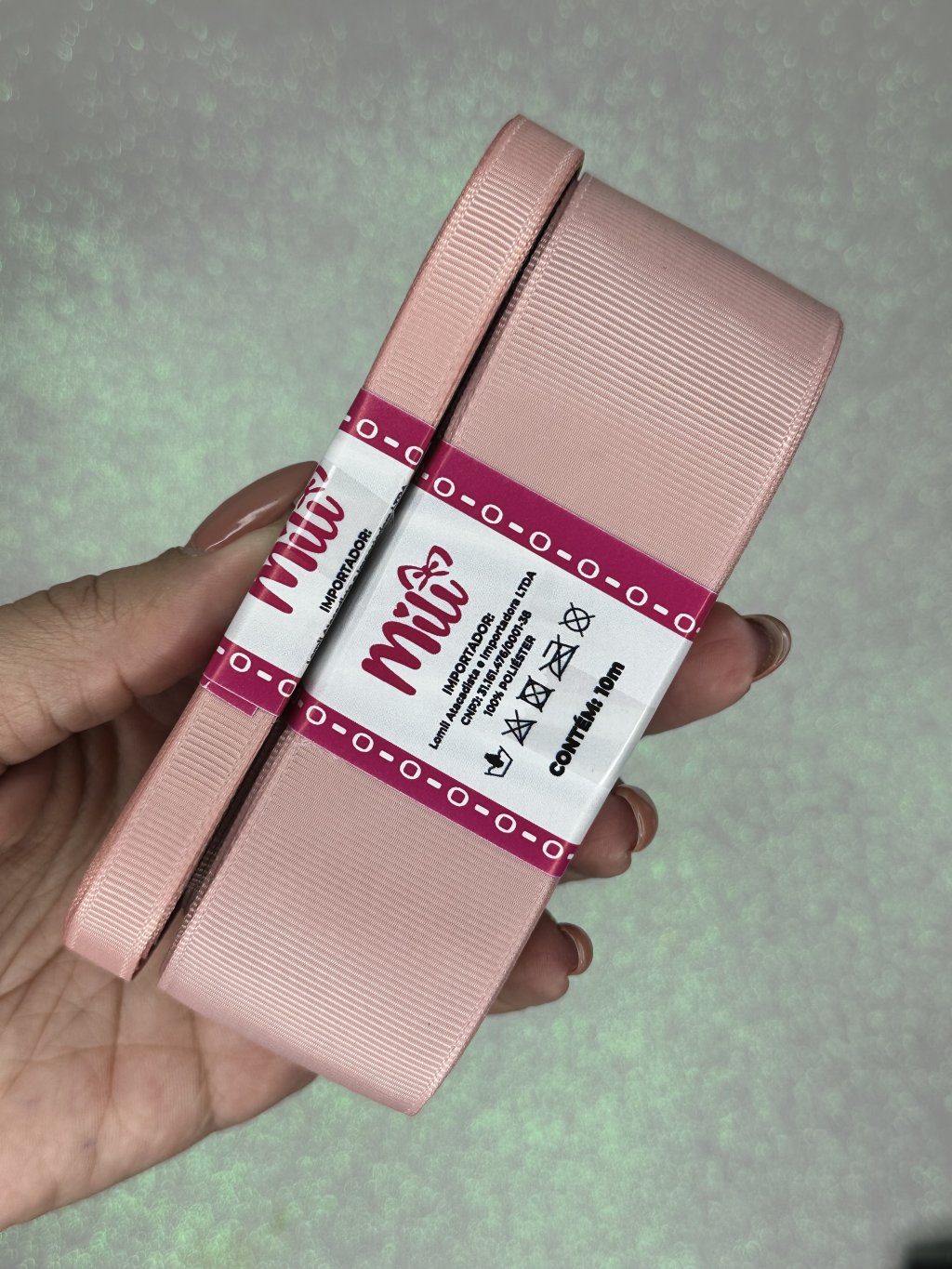 Fita Gorgurão Lisa Mili Cor161-SWEET NECTAR 10mt