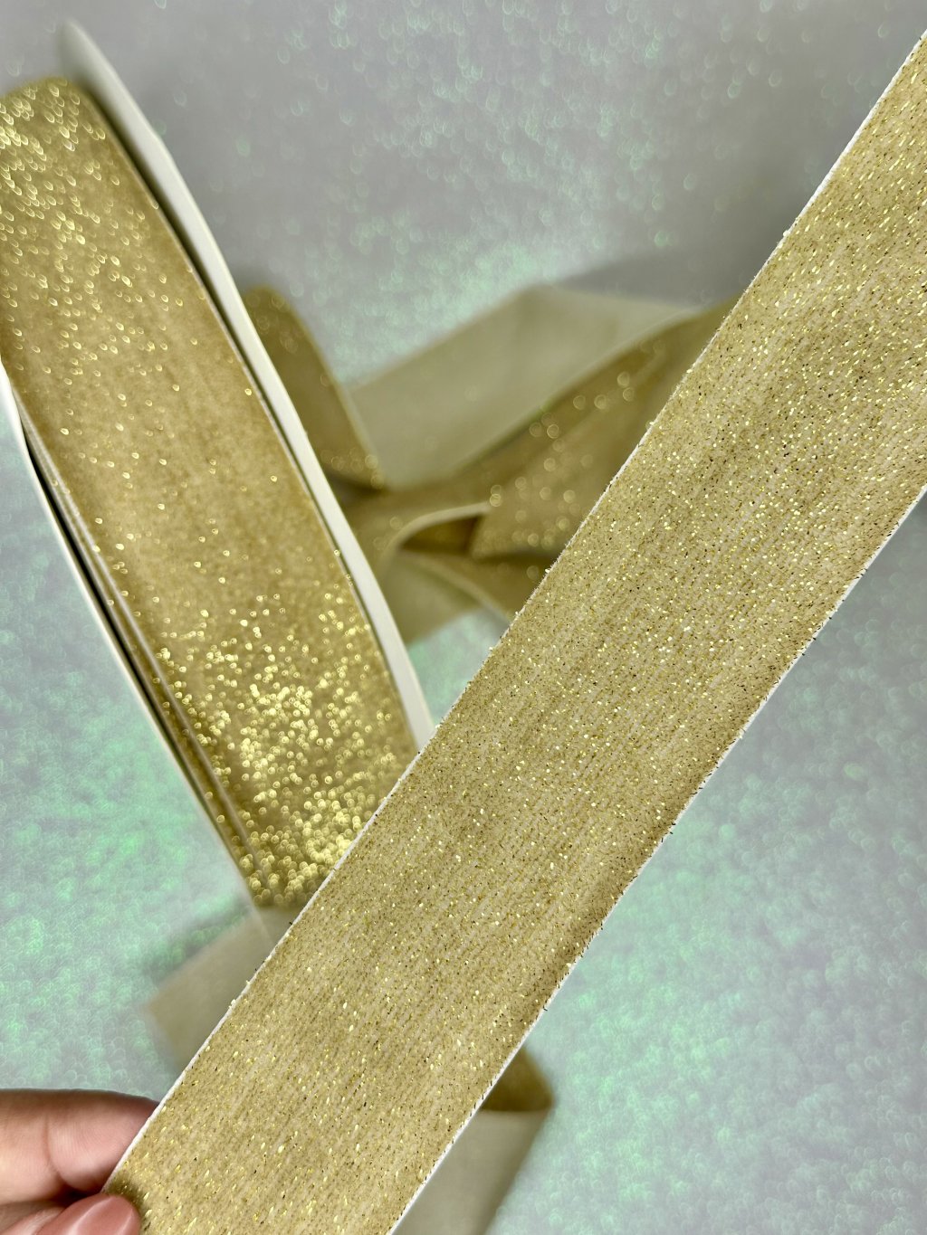 Fita Veludo Lurex Yama Ref:48744 DOURADO/OURO 38mm 02mt