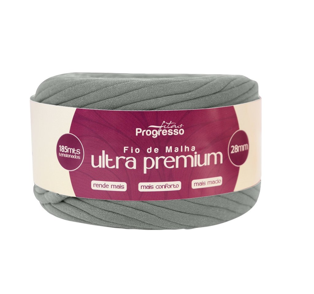 Fio Malha Progresso Ultra Premium Cor084-PRATA 28mm 185mt