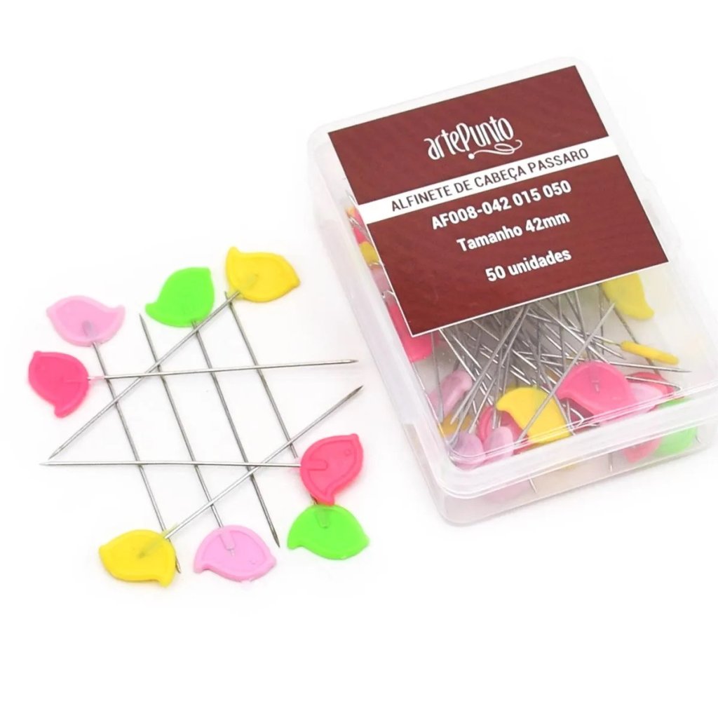 Alfinete Patchwork ArtePunto PASSARO Ref:AF008 42mm Aço 50und
